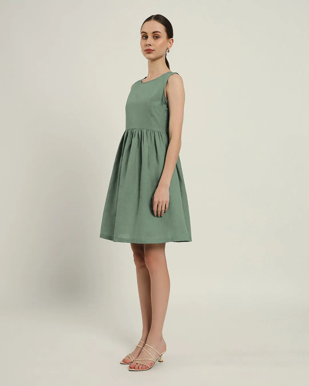 The Chania Mint Cotton Dress