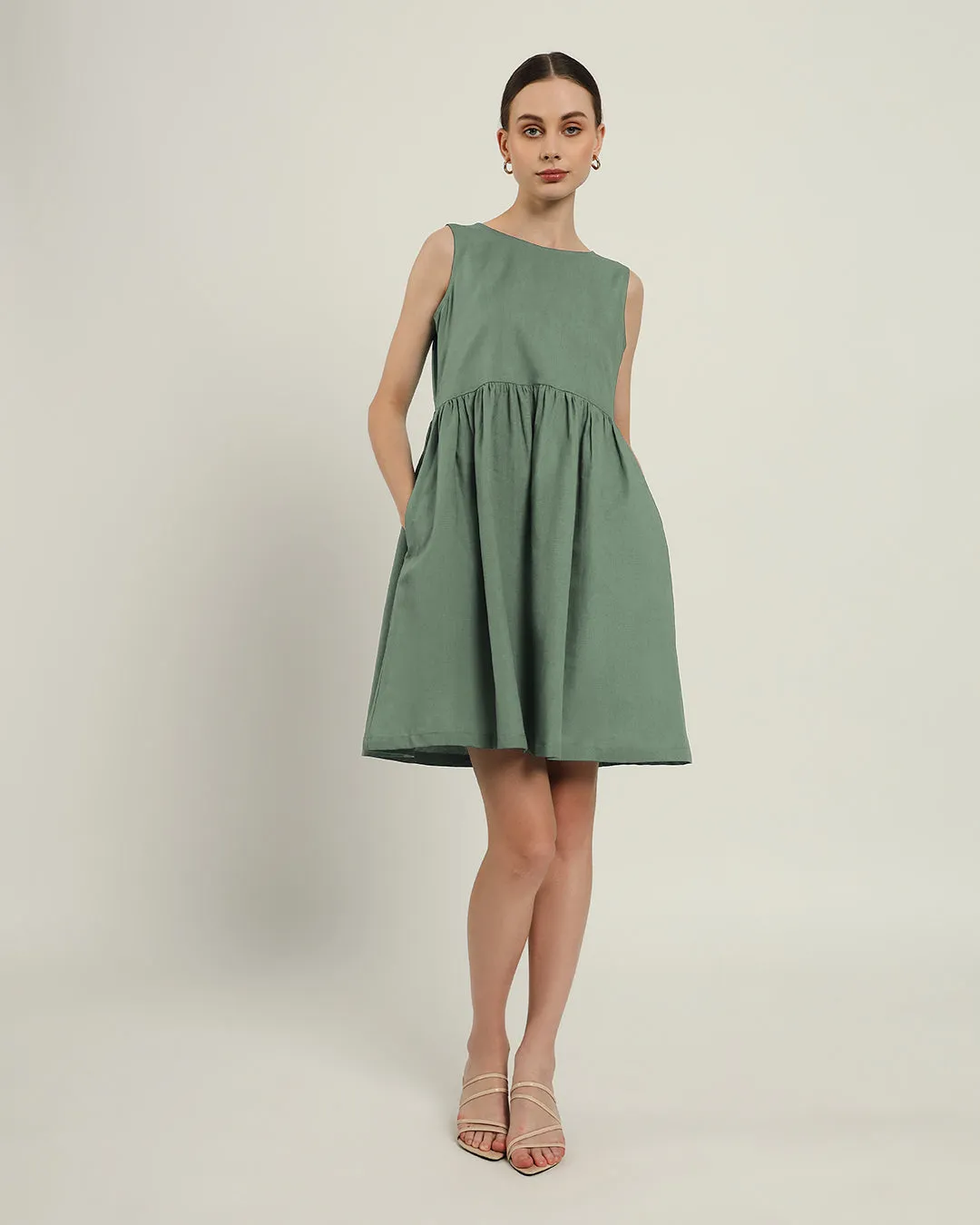 The Chania Mint Cotton Dress