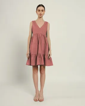 The Minsk Ivory Pink Cotton Dress