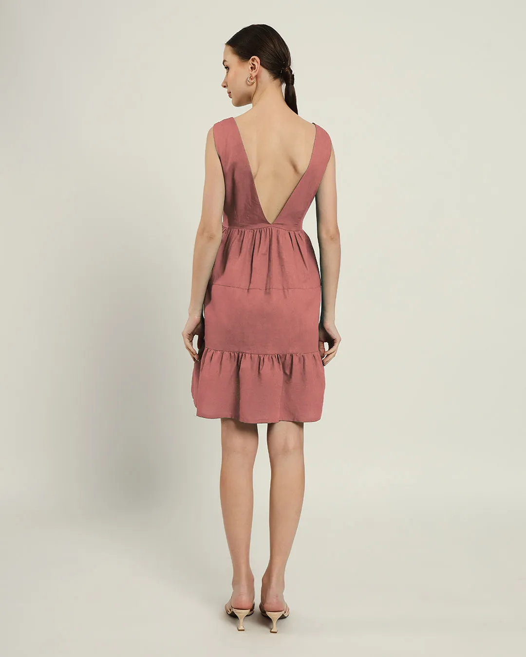 The Minsk Ivory Pink Cotton Dress