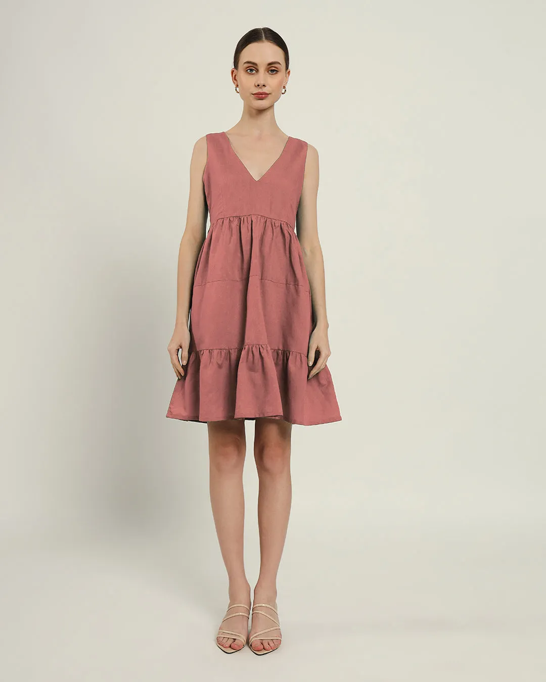 The Minsk Ivory Pink Cotton Dress