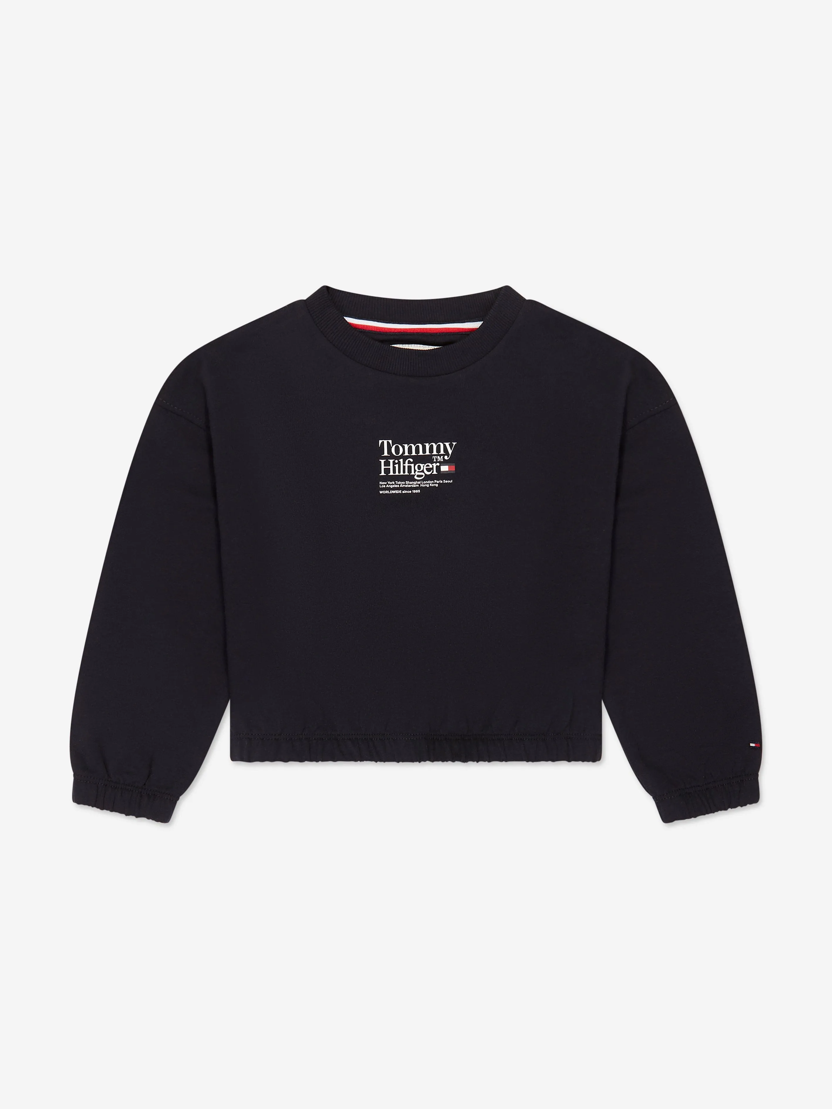 Tommy Hilfiger Girls Timeless Crew Neck Sweatshirt in Navy