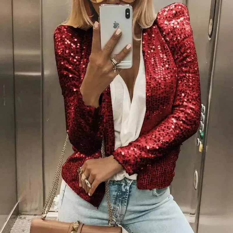 Women's Pretty Spring Fashion Sequined Casual Clothing