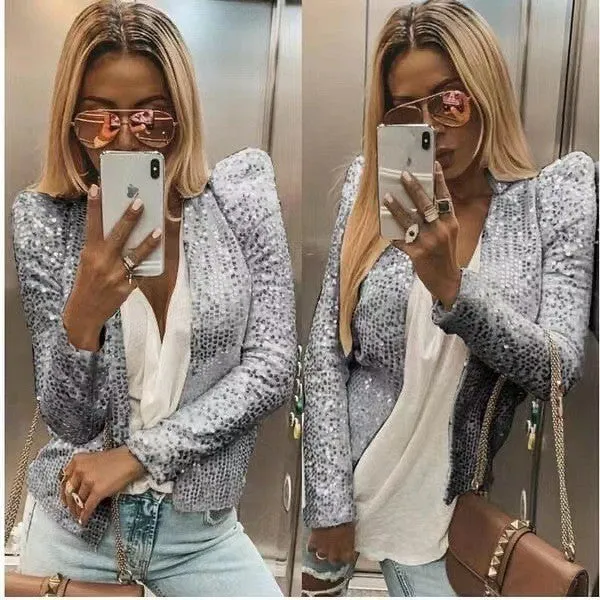 Women's Pretty Spring Fashion Sequined Casual Clothing