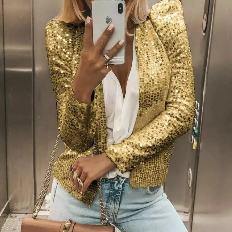 Women's Pretty Spring Fashion Sequined Casual Clothing