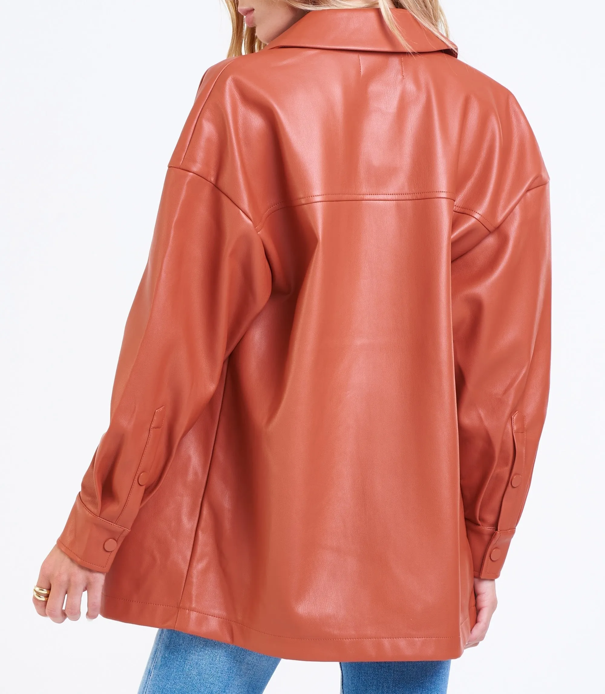 YARA SHIRT JACKET TERRACOTTA