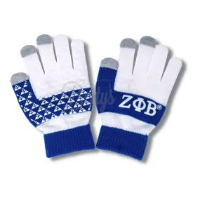 Zeta Phi Beta ΖΦΒ Knit Touch Screen Gloves